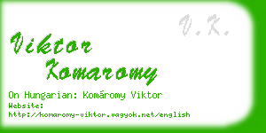 viktor komaromy business card