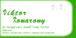 viktor komaromy business card